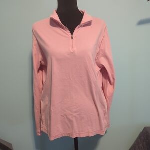 L.L. Bean Pink Quarter-Zip Pullover